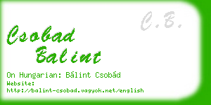csobad balint business card